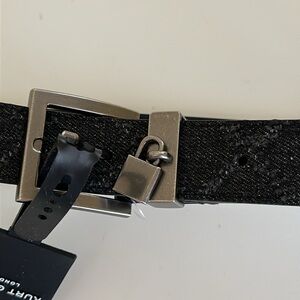New Black Kurt Geiger Black Belt with Silver Buckle. Size S/M.